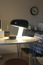 Nucleus Table Lamp, Glazed Metal Shade, Carrara Marble Base, E27