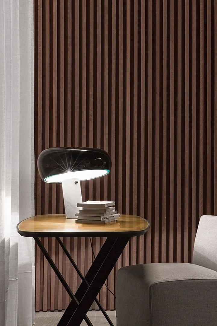 Nucleus Table Lamp, Glazed Metal Shade, Carrara Marble Base, E27