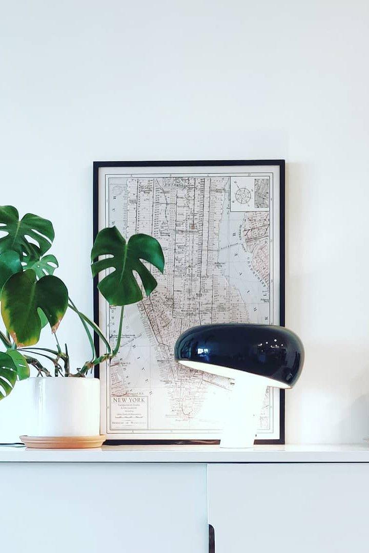 Nucleus Table Lamp, Glazed Metal Shade, Carrara Marble Base, E27