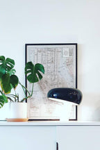 Nucleus Table Lamp, Glazed Metal Shade, Carrara Marble Base, E27