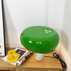Nucleus Table Lamp, Glazed Metal Shade, Carrara Marble Base, E27