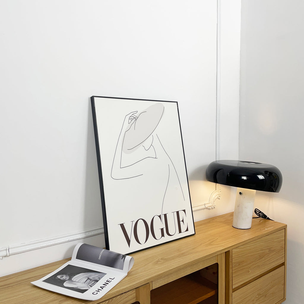 Nucleus Table Lamp, Glazed Metal Shade, Carrara Marble Base, E27