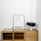 Nucleus Table Lamp, Glazed Metal Shade, Carrara Marble Base, E27