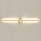 Linear LED wall sconce detail showing the warm light diffuser