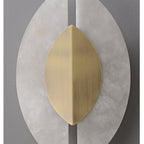 Solari Alabaster Leaf-væglampe, guldfinish, G9-pære, fast installation