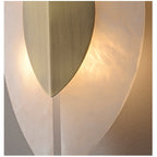 Solari Alabaster Leaf-væglampe, guldfinish, G9-pære, fast installation