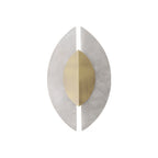 Solari Alabaster Leaf-væglampe, guldfinish, G9-pære, fast installation