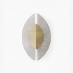 Solari Alabaster Leaf-væglampe, guldfinish, G9-pære, fast installation