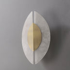 Solari Alabaster Leaf-væglampe, guldfinish, G9-pære, fast installation