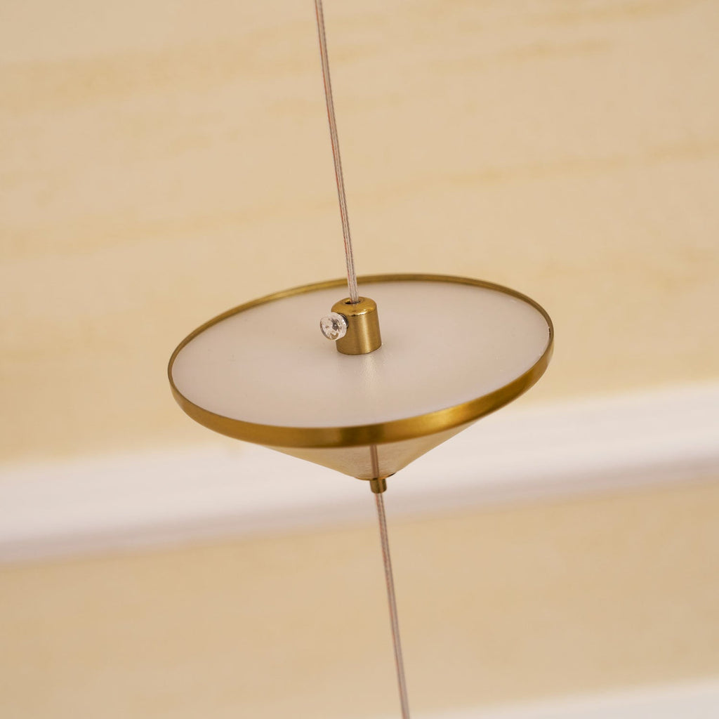 Gulvlampe, Soreluna marmorfod, koniske metalskærme, integreret LED 3000K