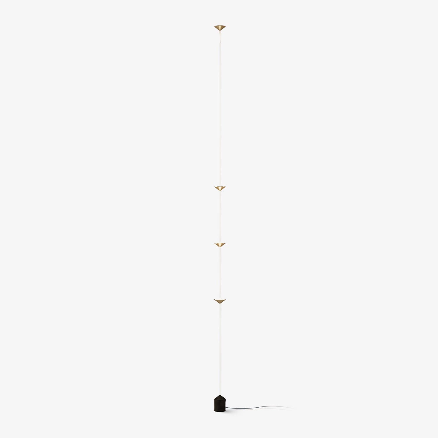 Floor lamp standing in a minimalist contemporary interior corner