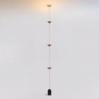 Floor lamp lighting a corner of a contemporary interior