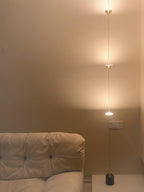 Gulvlampe, Soreluna marmorfod, koniske metalskærme, integreret LED 3000K