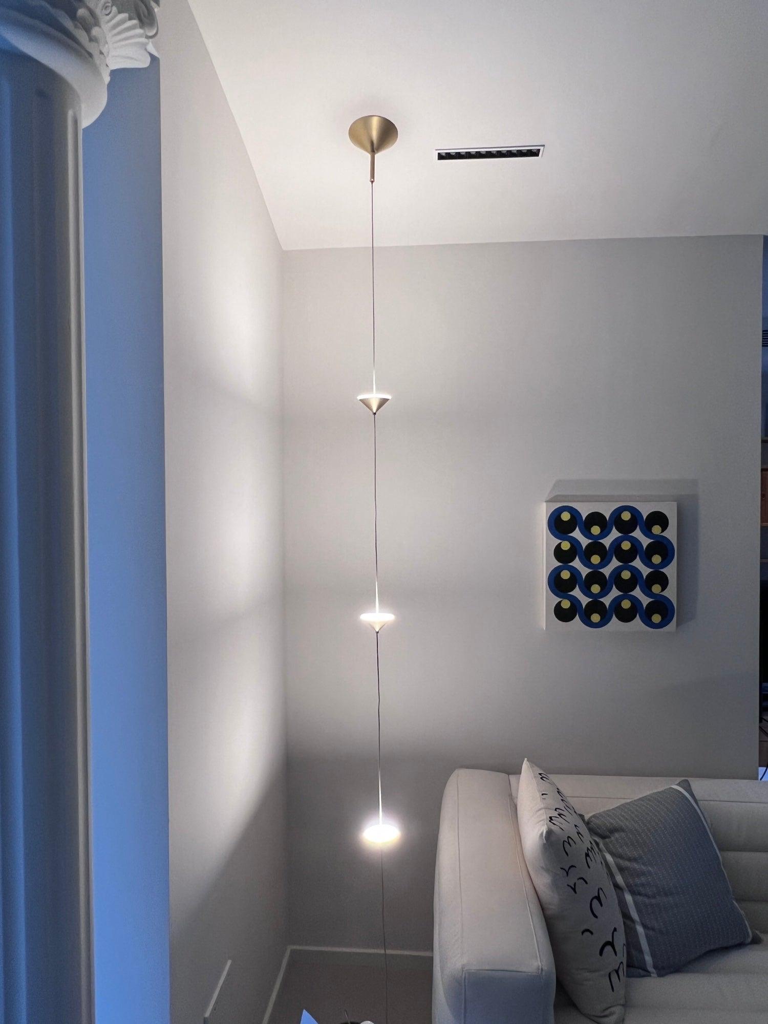 Gulvlampe, Soreluna marmorfod, koniske metalskærme, integreret LED 3000K