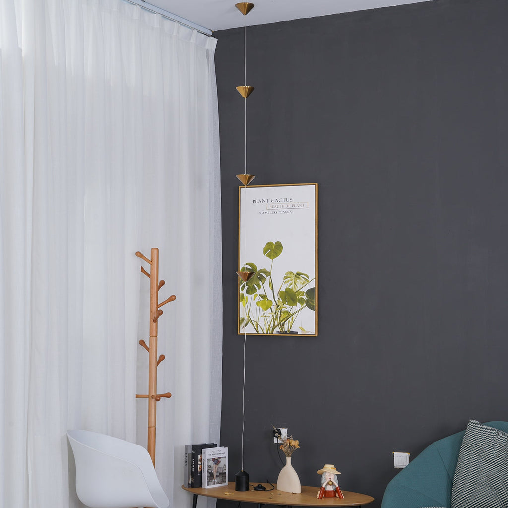 Floor lamp shown against a plain wall in soft light
