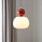 Pendant Light With Sphere Diffuser And Metallic Accents, 12-Inch