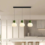 Pendant Light With Sphere Diffuser And Metallic Accents, 12-Inch