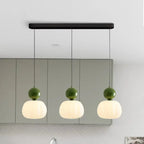 Pendant Light With Sphere Diffuser And Metallic Accents, 12-Inch