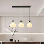 Pendant Light With Sphere Diffuser And Metallic Accents, 12-Inch