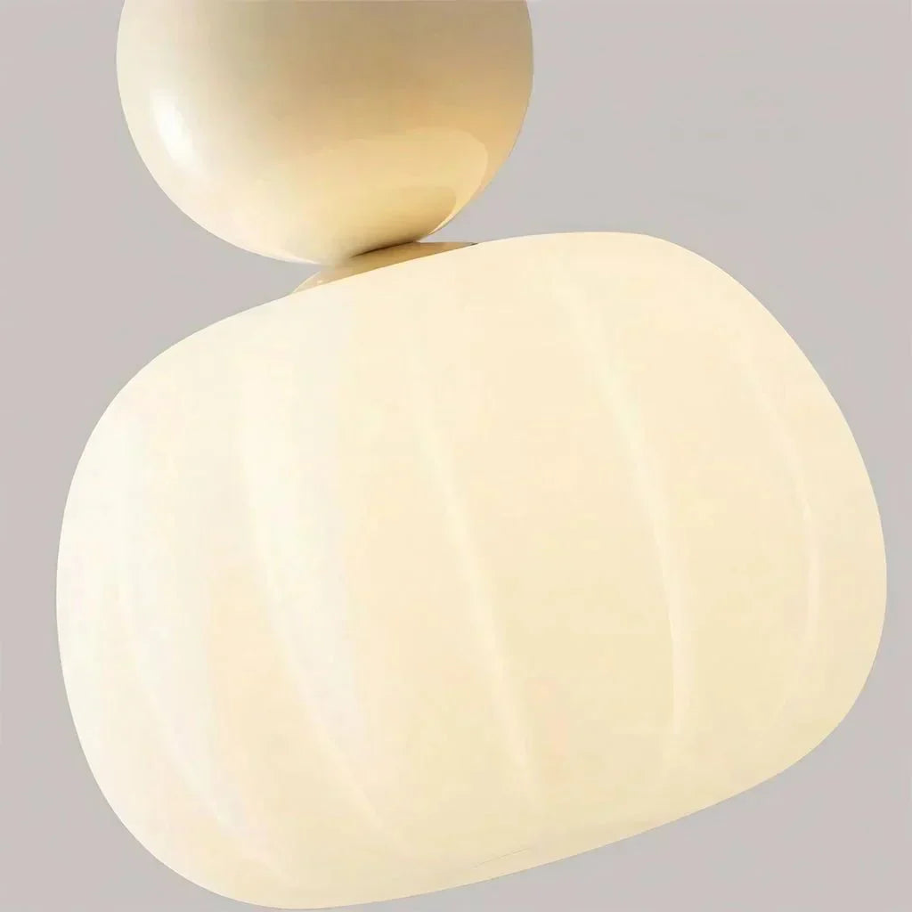 Pendant Light With Sphere Diffuser And Metallic Accents, 12-Inch