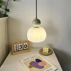 Pendant Light With Sphere Diffuser And Metallic Accents, 12-Inch