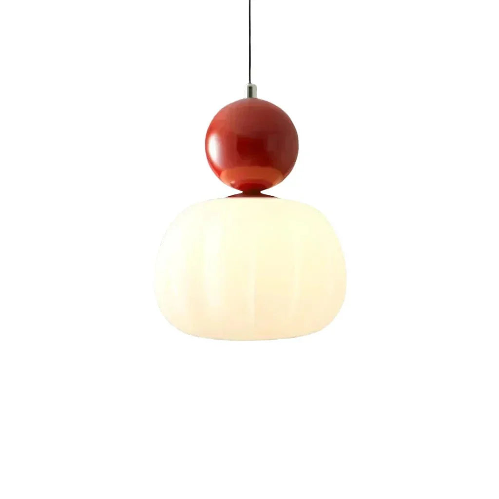 Pendant Light With Sphere Diffuser And Metallic Accents, 12-Inch