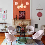 Lustra Sphere & Stem Brass Chandelier With Glass Globe Shades
