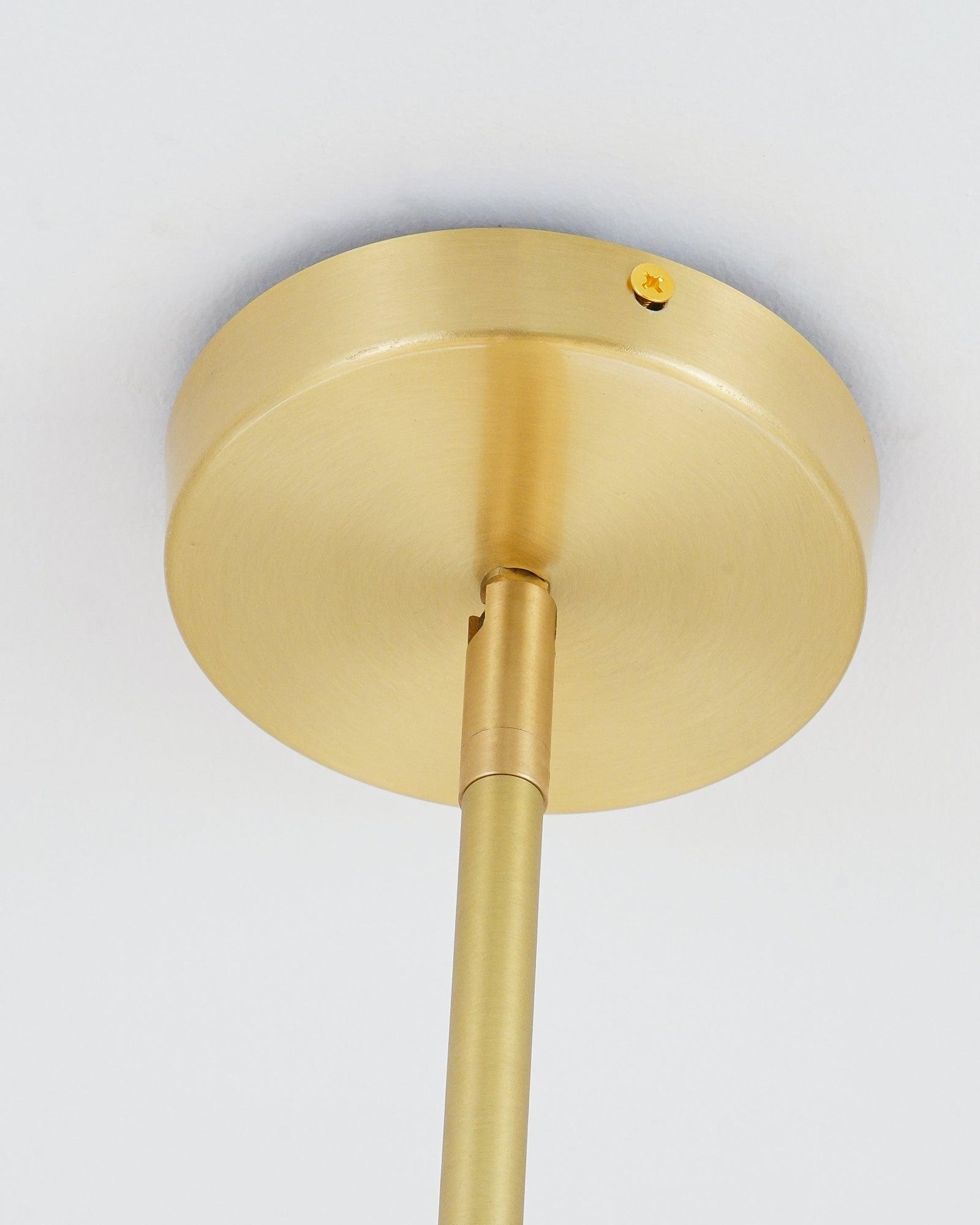 Lustra Sphere & Stem Brass Chandelier With Glass Globe Shades