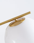 Lustra Sphere & Stem Brass Chandelier With Glass Globe Shades