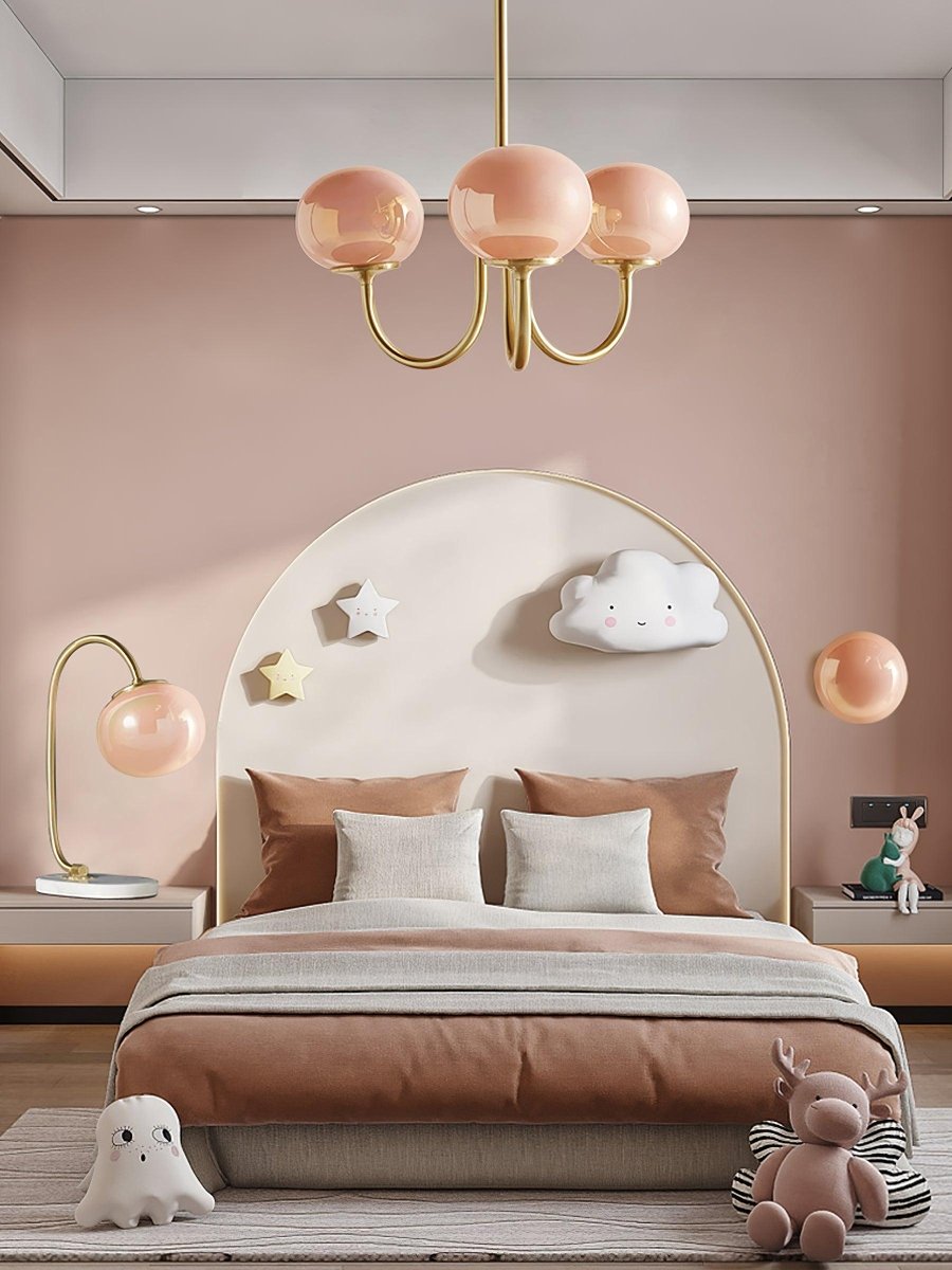 Globe-Shaped Glass Shade Chandelier With Metal Frame 24-Inch Diameter