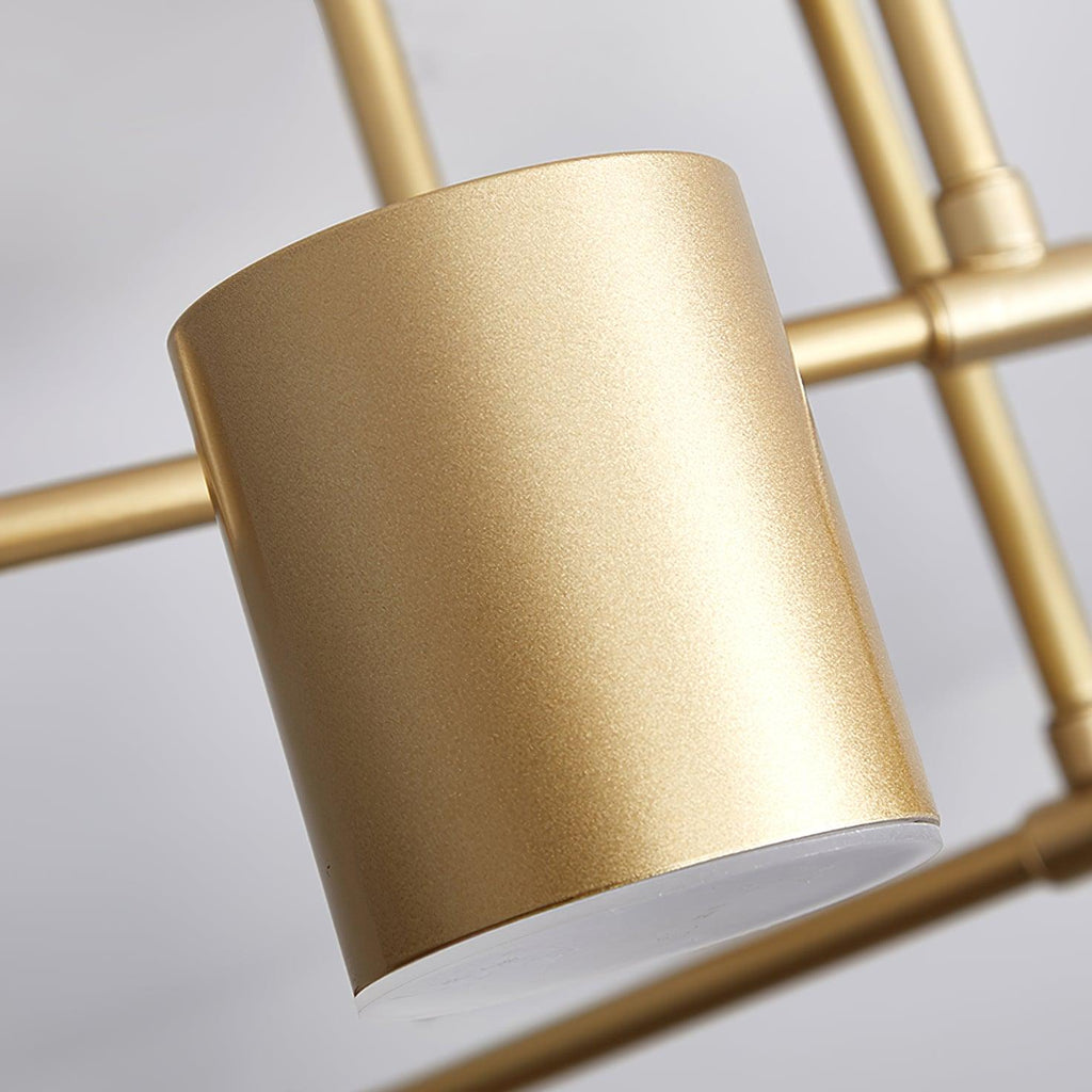 Sputnik ceiling light lighting a contemporary interior space