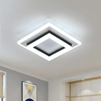 Overlapping Square Frame Light Fixture Ceiling Modern Design