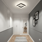 Overlapping Square Frame Light Fixture Ceiling Modern Design