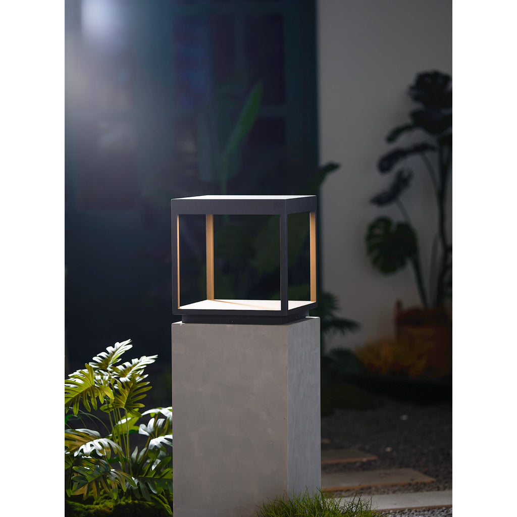 Outdoor Post Light, Stainless Steel, IP65 Waterproof, Integrated LED