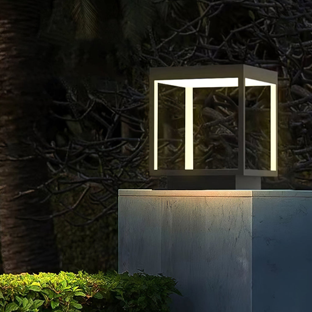 Outdoor Post Light, Stainless Steel, IP65 Waterproof, Integrated LED
