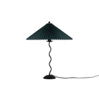 Squiggle Table Lamp, Wavy Stem, Pleated Fabric Shade, E14 Plug-In