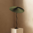 Squiggle Table Lamp, Wavy Stem, Pleated Fabric Shade, E14 Plug-In
