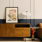 Squiggle Table Lamp, Wavy Stem, Pleated Fabric Shade, E14 Plug-In