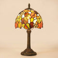 Stained Glass Lamp With Decorative Shade 16 Inch Height