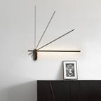 Wall Sconce, Stick-Shaped Linear Metal, Brass or Black, Dimmable LED