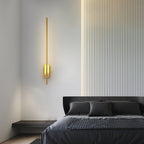 Wall Sconce, Stick-Shaped Linear Metal, Brass or Black, Dimmable LED