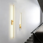 Wall Sconce, Stick-Shaped Linear Metal, Brass or Black, Dimmable LED
