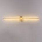 Wall Sconce, Stick-Shaped Linear Metal, Brass or Black, Dimmable LED