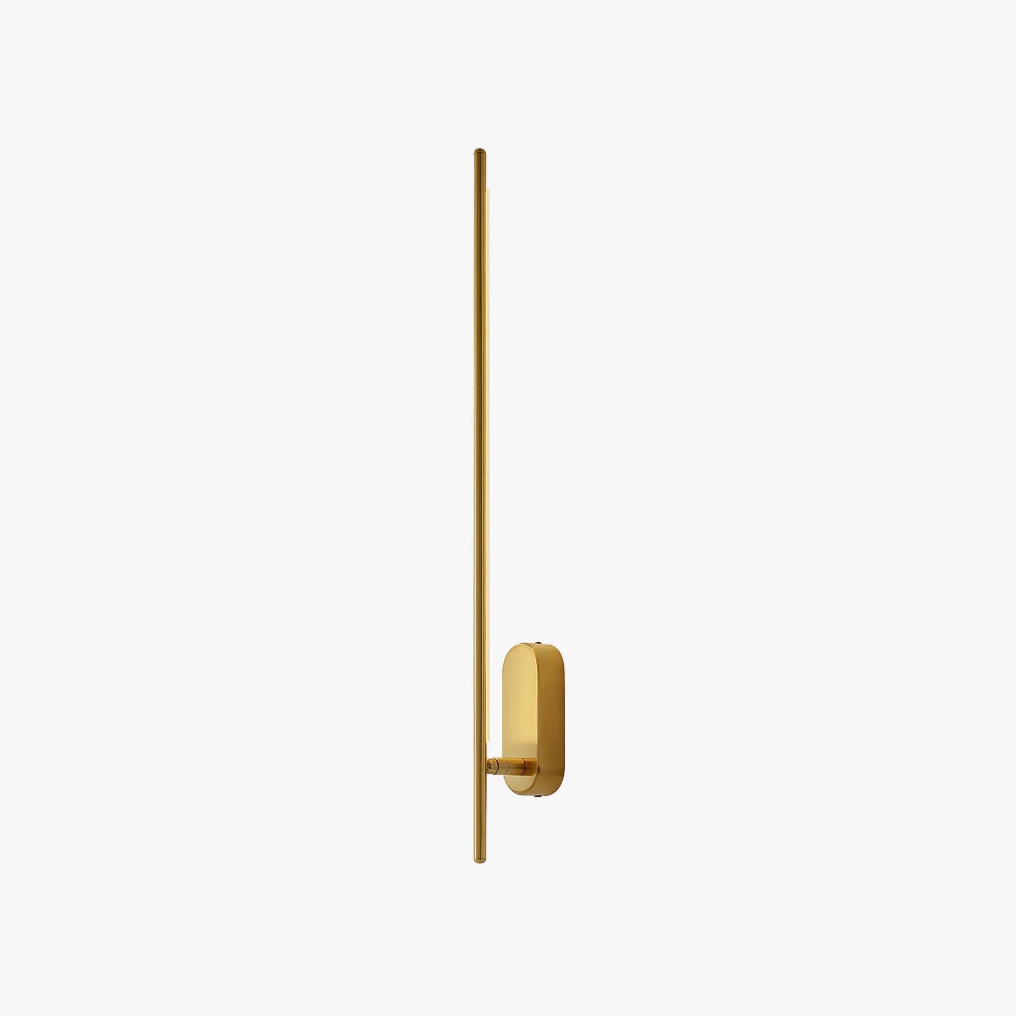 Wall Sconce, Stick-Shaped Linear Metal, Brass or Black, Dimmable LED
