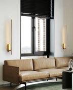 Wall Sconce, Stick-Shaped Linear Metal, Brass or Black, Dimmable LED