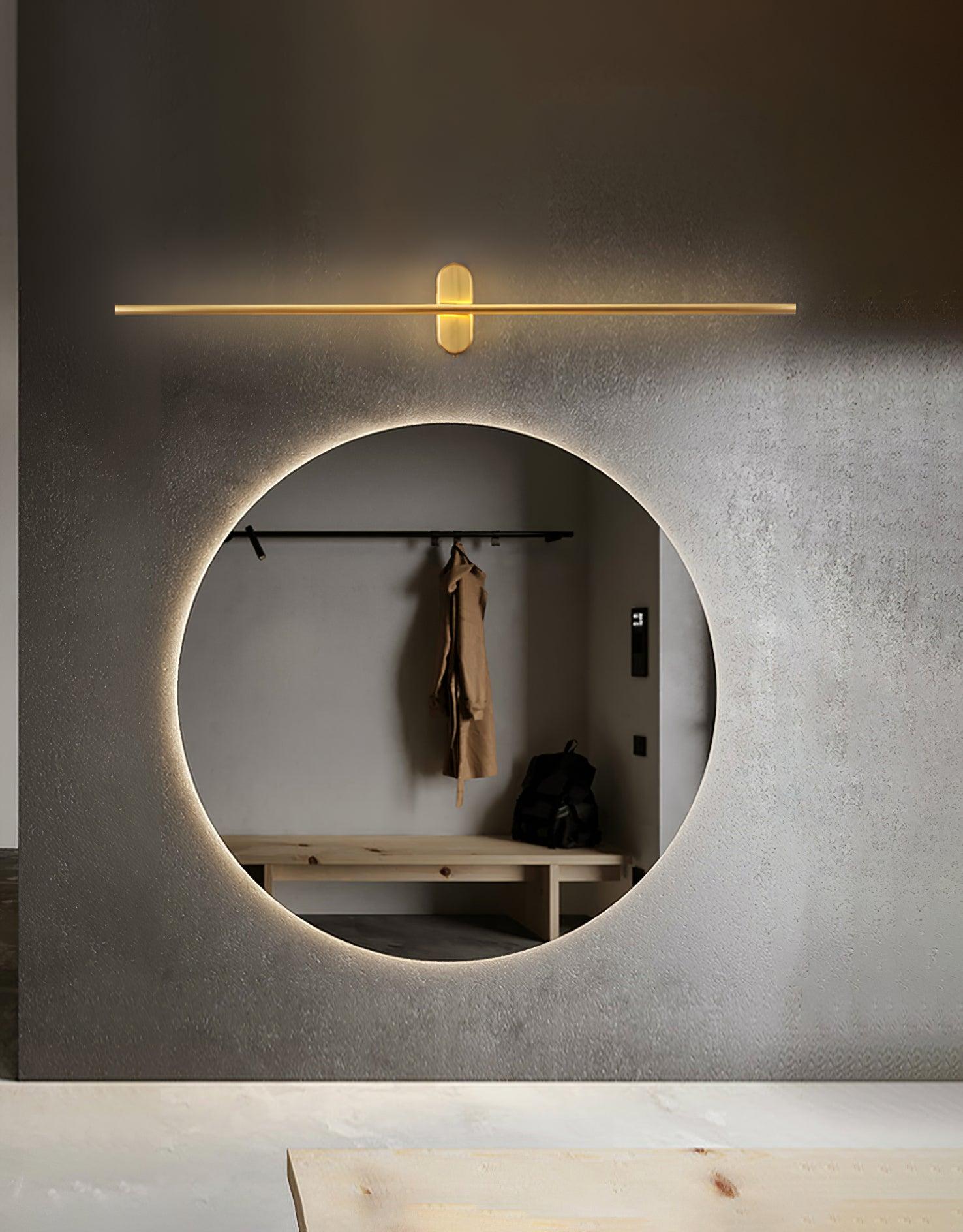 Wall Sconce, Stick-Shaped Linear Metal, Brass or Black, Dimmable LED