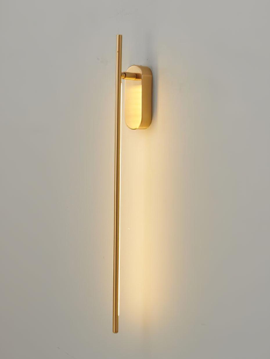 Wall Sconce, Stick-Shaped Linear Metal, Brass or Black, Dimmable LED