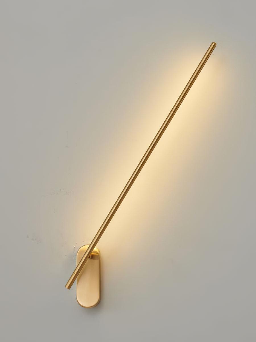 Wall Sconce, Stick-Shaped Linear Metal, Brass or Black, Dimmable LED