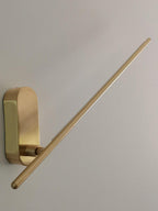 Wall Sconce, Stick-Shaped Linear Metal, Brass or Black, Dimmable LED