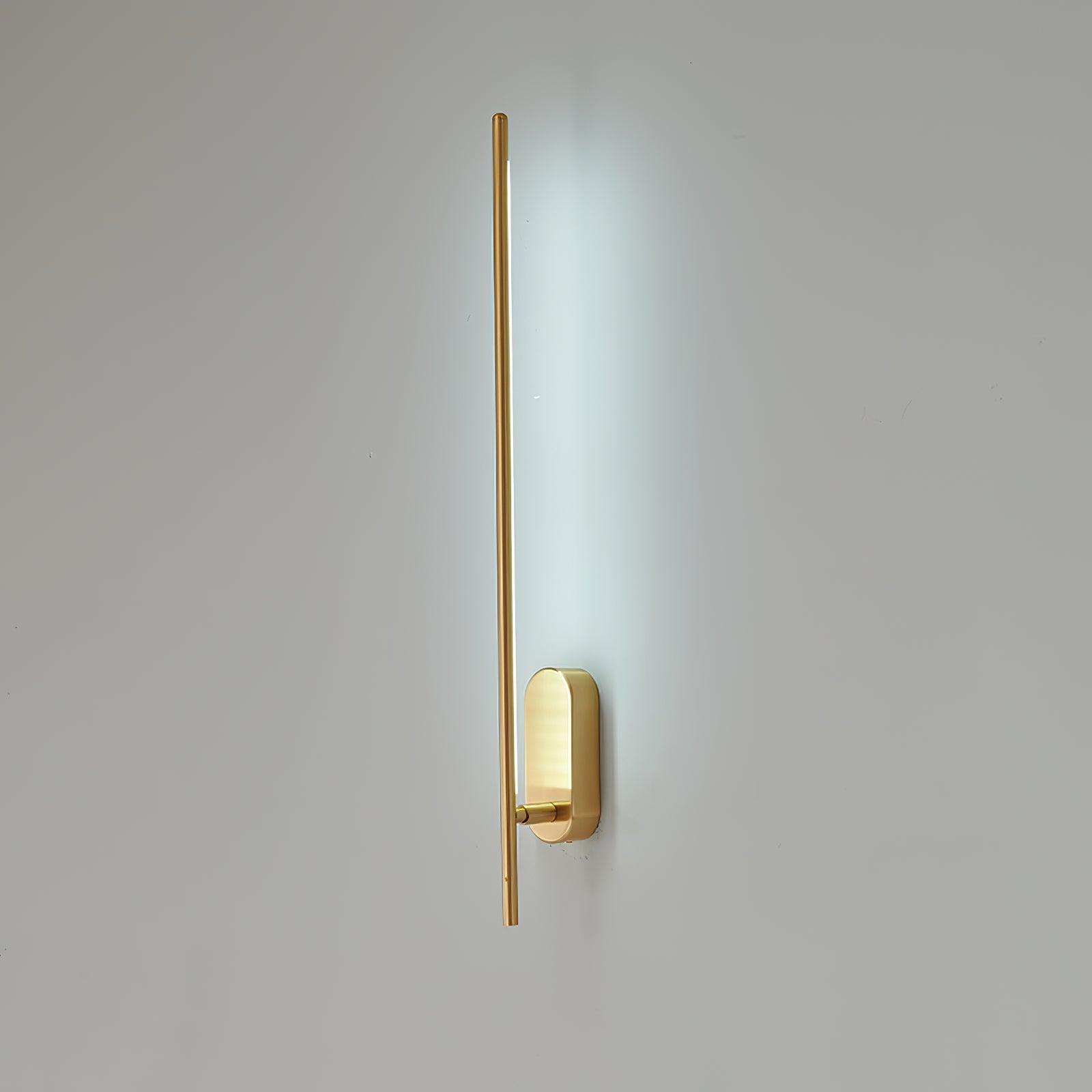 Wall Sconce, Stick-Shaped Linear Metal, Brass or Black, Dimmable LED